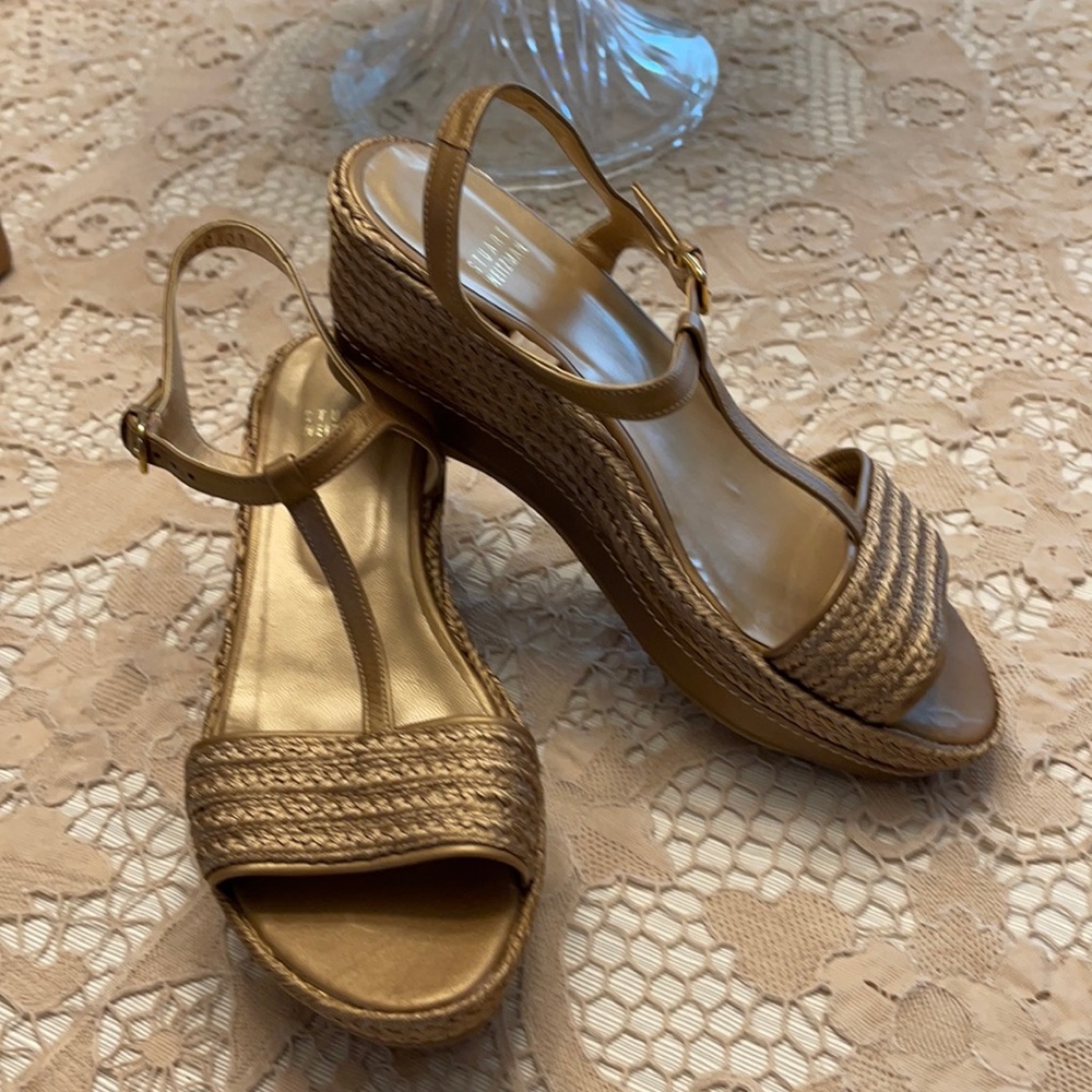 Stuart Weitzman Wedge Heeled Sandals Size 8m - image 2